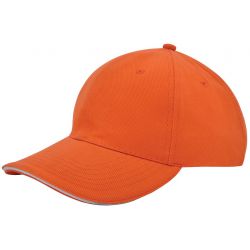 Heavy Brushed Cap Oranje acc. Wit