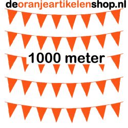 1000 meter vlaggenlijn met1800 vlaggetjes -EK-ACTIE- deoranjeartikelenshop